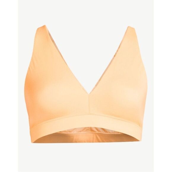 Women's Unlined Soft Comfy Brushed Plunge Bralette Size XL - Picture 3 of 7